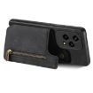 For Honor 50 Retro Leather Zipper Wallet Back Phone Case Black - 3