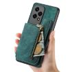 For Honor 70 Retro Leather Zipper Wallet Back Phone Case Green - 6