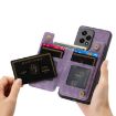 For Honor 70 Retro Leather Zipper Wallet Back Phone Case - Purple - 5