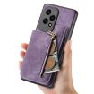 For Honor 70 Retro Leather Zipper Wallet Back Phone Case - Purple - 6