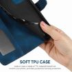 Blue Leather Phone Case - For Honor X7 Skin Feel Geometric Lines - 6