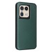 Motorola Edge 50 Ultra Carbon Fiber Texture Flip Leather Phone Case - Green - 3