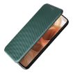Motorola Edge 50 Ultra Carbon Fiber Texture Flip Leather Phone Case - Green - 6
