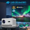 M10 Plus 1280x720P Projector 2.4G/5G WIFI Bluetooth 5.2 Android 11 EU Plug - 2