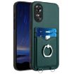 OPPO A17 Global R20 Ring Card Holder Phone Case - Green - 1