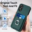 OPPO A17 Global R20 Ring Card Holder Phone Case - Green - 5