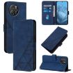 Blackview Shark 8 Crossbody 3D Embossed Flip Leather Phone Case Blue - 1