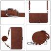 Blackview Color 8 Crossbody 3D Embossed Flip Leather Phone Case - Brown - 3