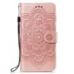 Motorola Moto G4 Sun Mandala Leather Case - Rose Gold - 2