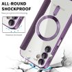 Samsung Galaxy A15 MagSafe Magnetic RFID Anti-theft Leather Phone Case - Purple - 6