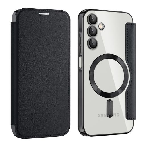 Samsung Galaxy A15 MagSafe Magnetic RFID Anti-theft Leather Phone Case - 1