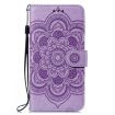 Motorola Moto G4 Sun Mandala Embossing Leather Case (Purple) - 2
