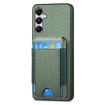 Samsung Galaxy A05s Carbon Fiber Wallet Stand Phone Case - Green - 2