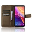 TCL 501 4G Diamond Texture Leather Phone Case - Brown - 4
