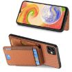 Samsung Galaxy A22 5G Carbon Fiber Wallet Stand Phone Case - 5