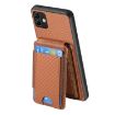 Samsung Galaxy A12 5G Carbon Fiber Wallet Stand Case - Brown - 3