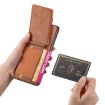 Samsung Galaxy A12 5G Carbon Fiber Wallet Stand Case - Brown - 4