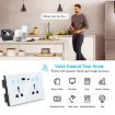 Graffiti Smart Socket With Switch USB+Type-C Dual Port Remote Control Socket - 2
