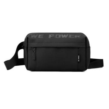 WEPOWER Men Casual Single Shoulder Crossbody Bag - Black - 1