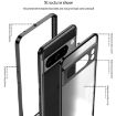 Google Pixel 7a Snap Buckle Metal Frame Frosted Phone Case - Black - 5