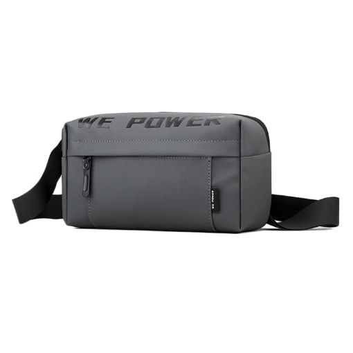 WEPOWER Men Casual Single Shoulder Crossbody Bag Grey - 1