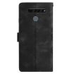 LG K51S Cherry Blossom Butterfly PU Phone Case (Black) - 3