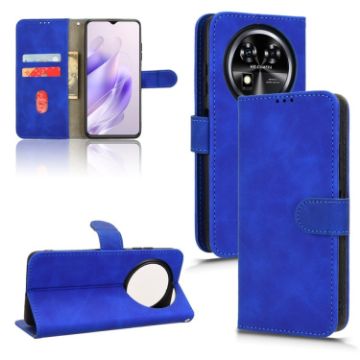 Oukitel C37 Blue Leather Phone Case - Magnetic Flip Design - 1