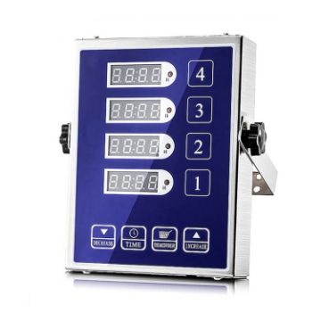 4 Channel Commercial Kitchen Timer - UK Plug (Blue) - 1