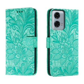 Motorola Moto G24 Power Green Leather Phone Case - 1