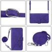 TCL 50 XE 5G Crossbody 3D Embossed Flip Leather Phone Case (Purple) - 3