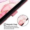 Motorola Edge 50 Fusion PT003 Marble Pattern Flip Leather Phone Case - Rose Gold - 4