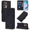 HTC U24 Pro Crossbody 3D Embossed Flip Leather Phone Case - Black - 1