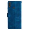 Motorola One Action Cherry Blossom Butterfly PU Phone Case (Blue) - 3