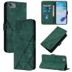 Dark Green Crossbody 3D Embossed Leather Case for iPod Touch 7/6/5 - 1