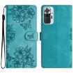 Xiaomi Redmi Note 10 Pro Max Phone Case - Cherry Blossom Butterfly Design (Green) - 1