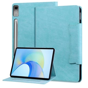 Lenovo Tab P12 Cat Buckle Leather Tablet Case - Sky Blue - 1