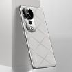 White Leather PC Phone Case for vivo S19 Pro - 1