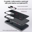 White Leather PC Phone Case for vivo S19 Pro - 3