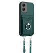 Motorola Moto G Stylus 5G 2024 R20 Crossbody Rope Ring Card Holder Phone Case Green - 3