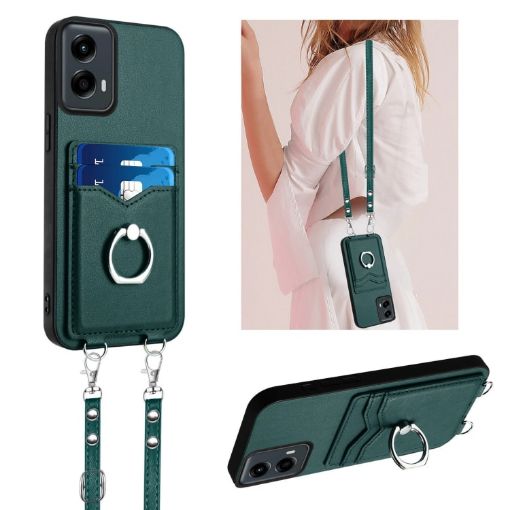Motorola Moto G Play 2024 5G R20 Green Crossbody Phone Case - 1