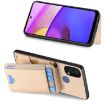 Motorola Moto E20/E30 Carbon Fiber Wallet Stand Phone Case - Khaki - 5