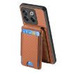 OnePlus Nord CE3 Lite Carbon Fiber Wallet Stand Phone Case - Brown - 3