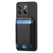 OnePlus 12 5G Carbon Fiber Wallet Stand Case - Black - 2