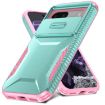 Google Pixel 8a Sliding Camshield Phone Case - Grey Green + Pink - 2