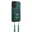 Samsung Galaxy A25 5G Crossbody Rope Ring Card Holder Case Green - 2