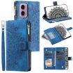 Motorola Edge 50 Fusion Blue Leather Phone Case - 1