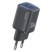 USAMS CC251 30W USB-C/Type-C GaN Fast Charger, EU Plug - Black - 1