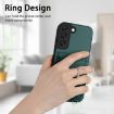 Samsung Galaxy S22 5G R20 Crossbody Rope Ring Card Holder Phone Case Green - 6