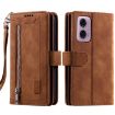 Motorola Moto G85 Leather Phone Case with Lanyard - Brown - 1