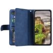 Motorola Moto G85 Leather Phone Case with Lanyard - Blue - 4